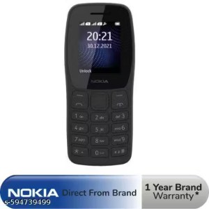 Nokia 105 Classic Single SIM 4MB Charcoal Without Charger- 2G Handset