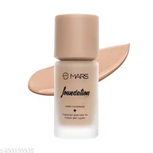 MARS SPF50  High Coverage Liquid Foundation | Blemish Free & Blendable Foundation for Makeup (40ml) (SHADE-05)